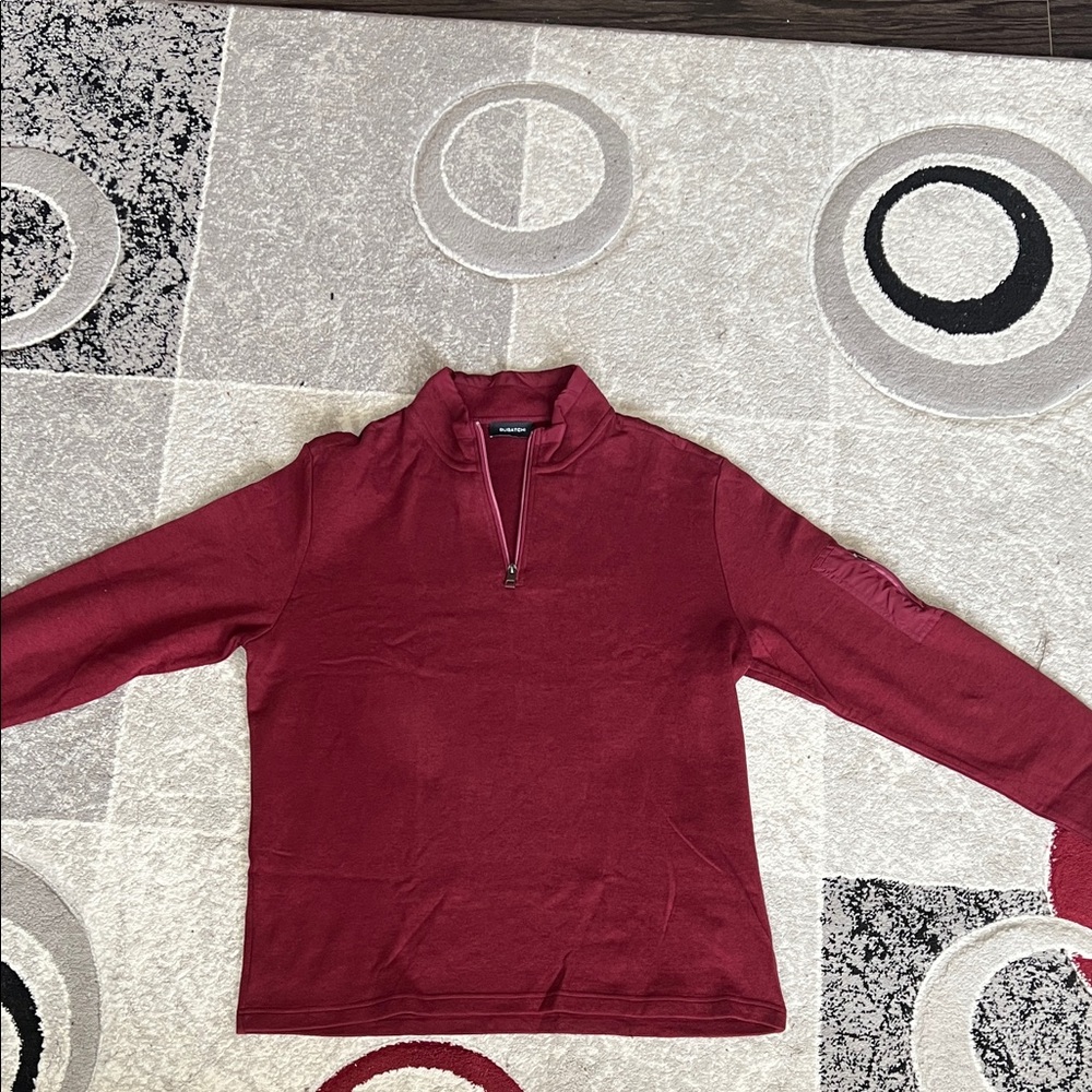 Bugatchi Red Quarter-Zip